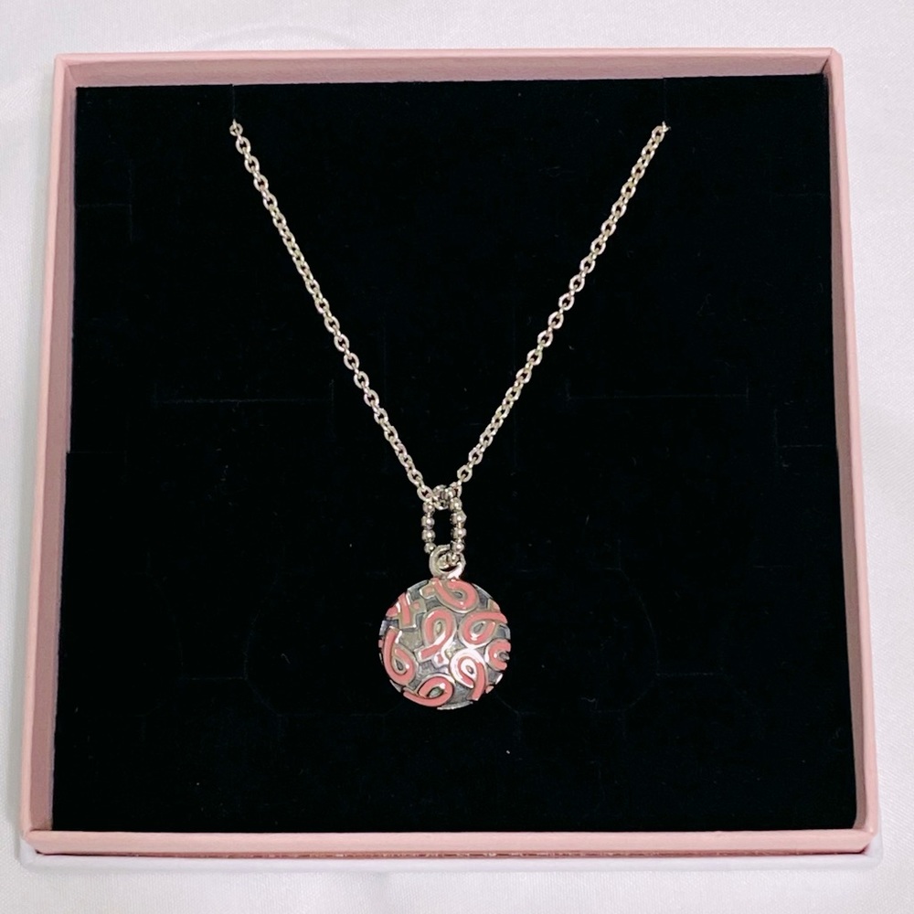 Pandora Pink Ribbon Awareness Necklace & Pendant